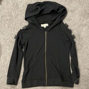 Vintage Havana zip up cutout sweatshirt